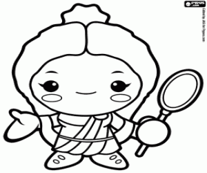 desenho de Afrodite ou Vênus, a deusa do amor para colorir