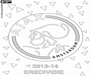 desenho de Ajax Amsterdam, campeão 2013-2014 para colorir