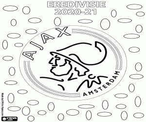 desenho de Ajax Amsterdam, campeão 2020-2021 para colorir