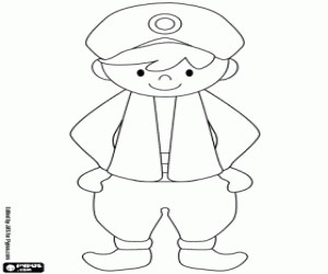 desenho de Aladim, o protagonista é um jovem pobre para colorir