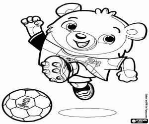 desenho de Albärt, mascote do UEFA Euro 2024 para colorir