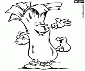 desenho de O alho-poró, uma planta comestível para colorir