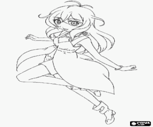 desenho de Alice, personagem de Bakugan para colorir