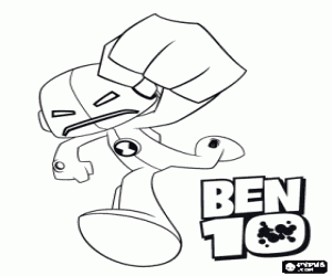 desenho de O alien Eco Eco, Ben 10 para colorir