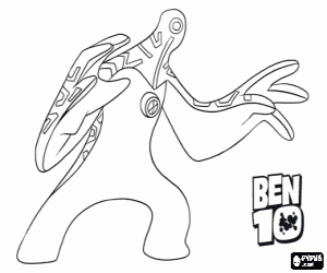 desenho de O alien nanotecnológico de Ben 10 para colorir