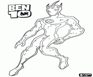 desenho de Alien X, personagem de Ben 10 para colorir