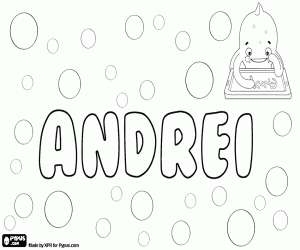 desenho de Andrei, nome próprio masculino para colorir