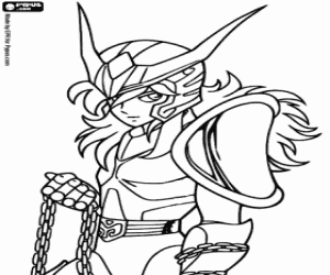 desenho de Andromeda Shun de Saint Seiya para colorir
