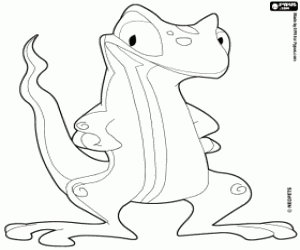 desenho de Um anfíbio de Neopets para colorir