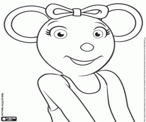 desenho de Angelina Ballerina ama a dança para colorir