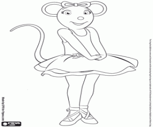 desenho de Angelina Ballerina para colorir
