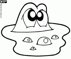 desenho de Animal anfíbio na água para colorir