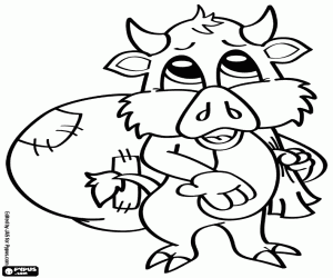 desenho de Animal com um saco, São Nicolau para colorir