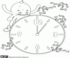 desenho de O ano novo com Pypus para colorir