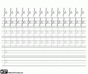desenho de Aprender a escrever com FE para colorir