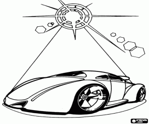 desenho de Apresentação de um carro Hot Wheels para colorir