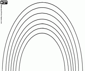desenho de Arco-íris completo para colorir