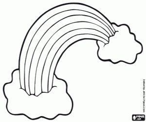 desenho de Arco-íris irlandês para colorir