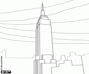 desenho de Arranha-céu mais alto do NY, Empire State para colorir