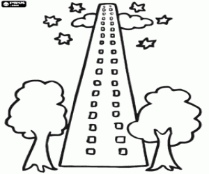 desenho de Arranha-céu, edifício muito alto para colorir