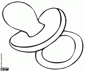 desenho de As chupetas acalman os bebês para colorir