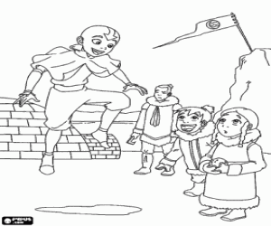 desenho de As habilidades de Aang para colorir