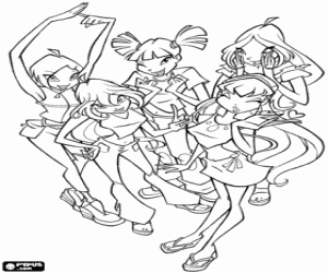 desenho de As Hadas de Winx Club para colorir