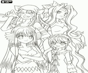 desenho de As inimigas das princesas sereias para colorir