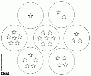 desenho de As sete esferas de Dragon Ball para colorir