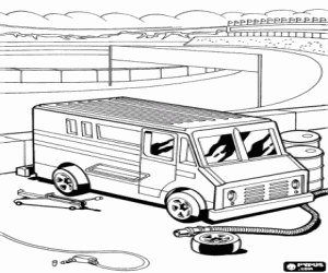 desenho de Assistência mecânica de Hot Wheels para colorir