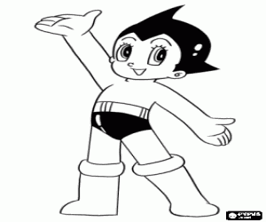 desenho de AstroBoy, super robô para colorir