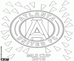 desenho de Atlanta United, campeão MSL Copa 2018 para colorir
