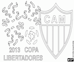 desenho de Atletico Mineiro, Libertadores 2013 para colorir