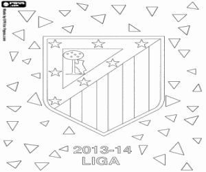 desenho de Atlético de Madrid, campeão de 2013-2014 para colorir