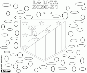 desenho de Atlético de Madrid, campeão 2020-2021 para colorir