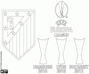 desenho de Atlético de Madrid, Europa League 2018 para colorir
