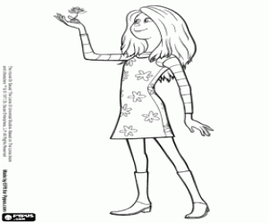 desenho de Audrey ama a natureza para colorir