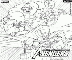 desenho de Avengers, a equipe de super-heróis para colorir