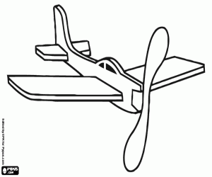 desenho de Um avião de brinquedo, um planador para colorir
