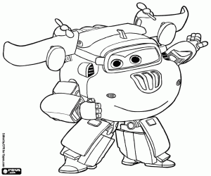 desenho de O avião Donnie, Super Wings para colorir