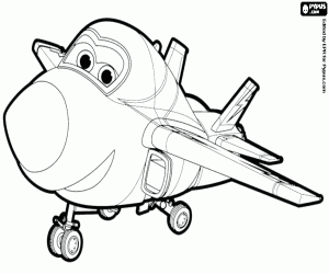 desenho de O avião supersônico Jerome para colorir
