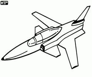 desenho de Um avião supersônico para colorir
