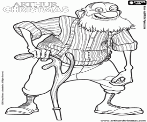 desenho de O avô de Arthur Christmas para colorir
