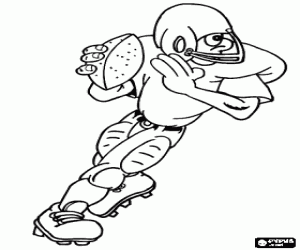 desenho de Uma ação de futebol americano para colorir