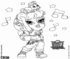 desenho de Baby Operetta, Monster High Baby para colorir