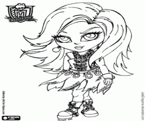desenho de Baby Spectra Vondergeist,Baby MonsterHigh para colorir
