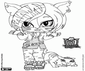 desenho de Baby Toralei, Baby Monster High para colorir