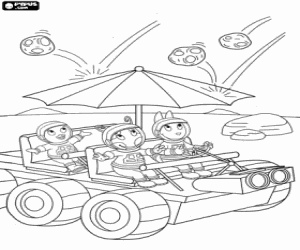 desenho de Os Backyardigans e os meteoritos para colorir