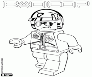 desenho de Bad Cop, Uma Aventura Lego. Lego, o filme para colorir