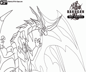 desenho de Um Bakugan Neo Dragonoid para colorir